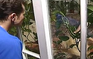 Transsexual centerfold in trio