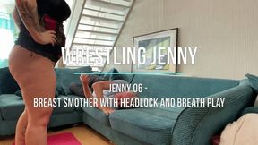 Jenny 06 - Breast Smother with Headlock and Breath Play