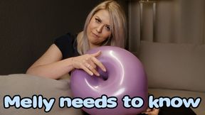 1714 Melly needs to know balloons nonpop blonde german