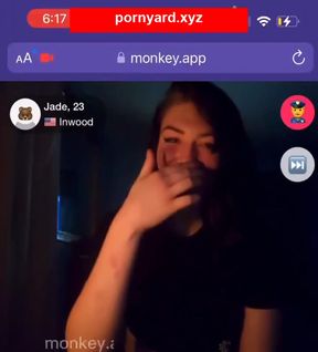 Amateur teen flashes camera during homemade webcam session