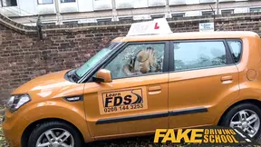Hot Driving School lesbian sex with hot Australian babe