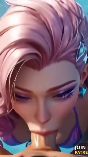 Must-share moment from "3D Animation : Seraphine Swimming Pool Fuck League of Legends Uncensored Hentai"