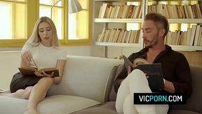 Perv teacher have sex his coed student Tory Sweety in the library