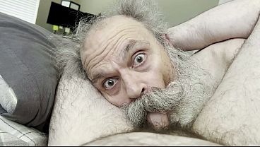 Old Man Big Moustache Cocksucker