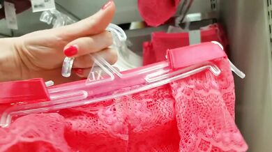 Diaper Girl Wets herself while Shopping Bras and Panties