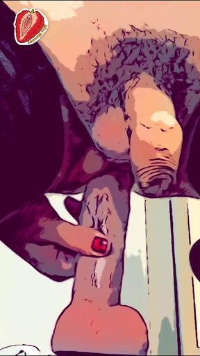 Miss Monsley slides her cock down her ass and moans like a slut.