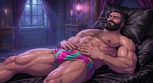 Hot Muscular Guys Silk Sheets Animation