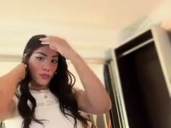 Asian Sweet Teen black sock masturbation