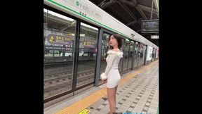 Asian College-aged Takes on a Stranger in Public