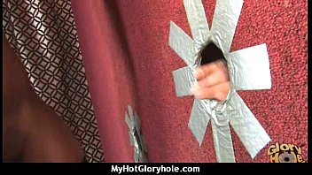 Horny ebony suck the juice from big white gloryhole 16