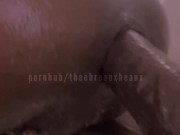 TIGHT CHOCOLATE BOOTY CREAMING ON BIG DICK