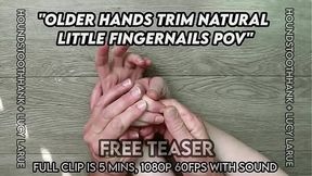 Senior Gentleman Trims Young Naturals POV