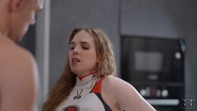 Punised For Bad Grades By Step-dad. Gives Him Head When Her Step-sis Orgasms