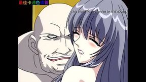 Teen Anime Chick Tied Up and Fucked by Two Horny Old Men