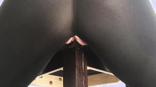 Iwetmyplanties Humping Chair and Squirting into Crotchless Yoga Leggings until Orgasm