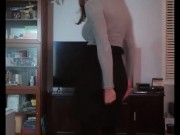 Shy Elfie! Playtime with your dear rubber elf! Female masked doll elfie and her rubber booty!