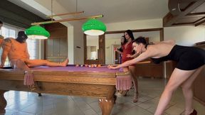 Mean and hard ballbusting with pool balls - [720p]