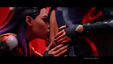 Fade x Reyna Lesbian kissing (Valorant /AI generated)