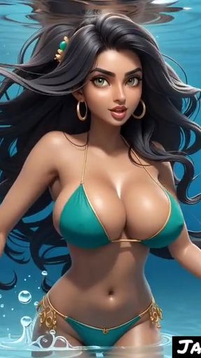Jaw-dropping moment from &quot;underwater Indian girl bikini (Ai model)&quot;