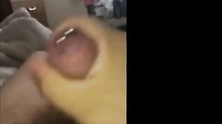 Huge Cum Shot After a Quick Solo Session