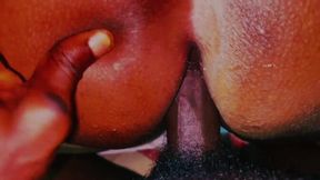 Shave her huge juicy snatch while she receives your massive BBC.