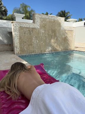Petite blonde babe shows off her tits on OnlyFans