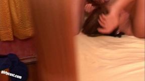 Hot Lena's first threesome with 4 cumshots