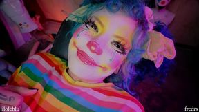 clown girl gets pussy stapled, ass fucked