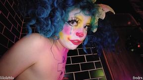 clown girl gets pussy stapled, ass fucked