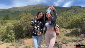 Naked Girls Took Pictures of Their Pussies in Nature and Flashed Them in Front of Strangers, for Which They Were Fucked