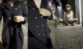 露出散歩 変態女装男の娘 pubblica masturbation hentai solo
