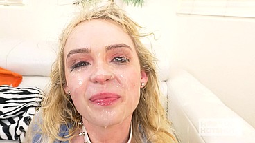 Blonde Beauty Lilly Bell Gets Her Mouth Used Like A Pussy!
