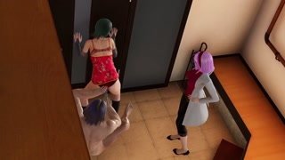 Sarada tries to unlock the first door