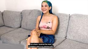 ”Latin teen gamer deepthroat BJ & rough anal sex at casting”