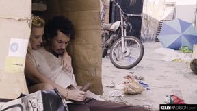 Hot handjob outdoor video