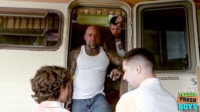 ”TRAILERTRASHBOYS Masculine Jason Feeds Dick Inside Eddie Patricks Butt”