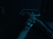 Bound orgasm - Dyanna - Marcus - On the bed at night - Hitachi - Bondage