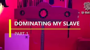 Submissive girlfriend plays in BDSM session