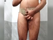 Rich Kerala Bank manager daddy hot underwear and Cumshot