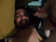 Hot CHUB gave mouthful facial to his top and hung top returned the favor by creampie