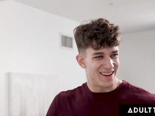 ADULT TIME - Uptight College Student Leana Lovings Enticed For Taboo Fuck With Hawt StepCousin!