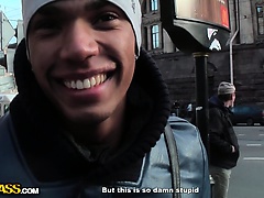 A black stud walks around the streets trying to pick up gorgeous babes