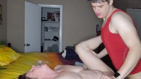 Scantily-clad, ravenous Granny gets ravished, mercilessly penetrated, and creampie-covered.