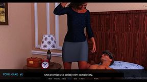 Landlady's morning roleplay leads to intense handjob and complete drain