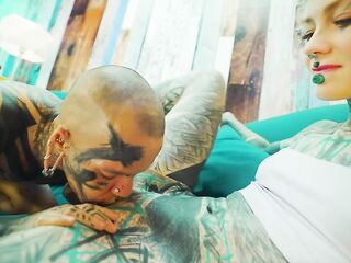 Tattooed Trans and Emo Gal Hawt Toy Play
