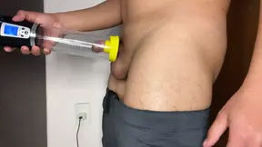 Great Suction of a Small Dick That Dreams of Becoming Big with the Penis Pump