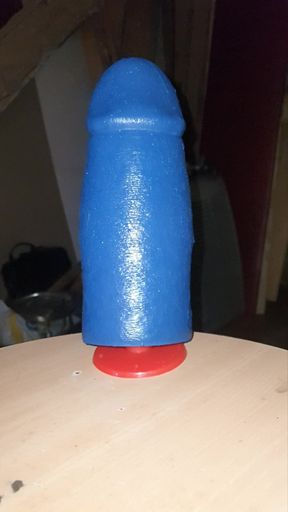 I'm Riding a Dildo, Natural, Blue, Huge