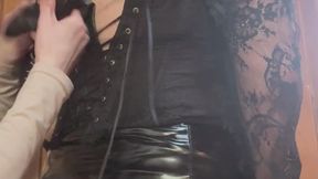 Strap-On Obedience: Corseted Sissy Fucked by His Dominant Wife