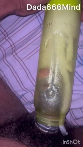 Boy Using Water Bottle Pussy - He Fucks Himself