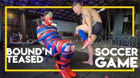 Soccer Player Tied in the Gym! (1080p) - Gay Bondage - Gay Domination - Muscle - Soccer Player - Tape Bondage - Master - Slave - BDSM